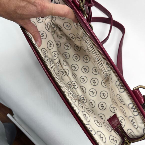 Wanderers Travel Co Crossbody Bag Marianna Burgundy Leather Handbag - Picture 12 of 16